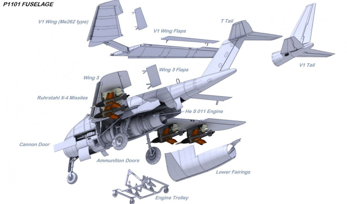 Das Werk DW32002 Messerschmitt P.1101 1/32