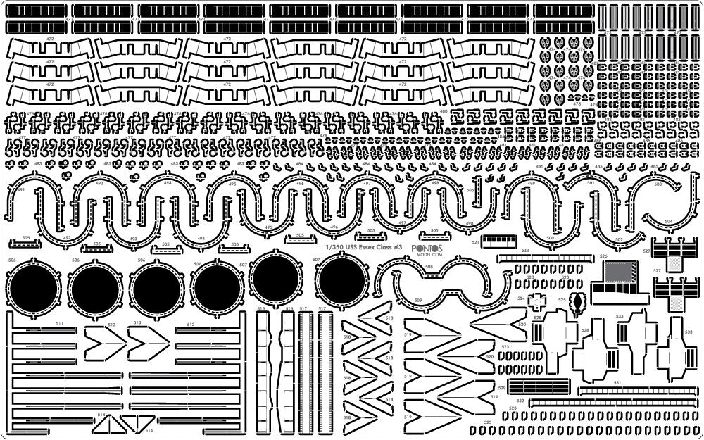 Pontos 35004F1 USS CV-10 Yorktown 1944 Detail Up Set 1/350 – Bild 14
