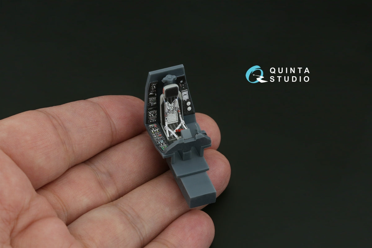 Quinta Studio QD+72252 Ka-50 (black panels) 3D-Printed &amp; coloured Interior on decal paper (HobbyBoss/ARK) (with 3D-printed resin parts) 1/72