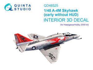 Quinta Studio QD48525 A-4M early 3D-Printed &amp;amp; coloured Interior on decal paper (Hasegawa/Hobby2000) 1/48