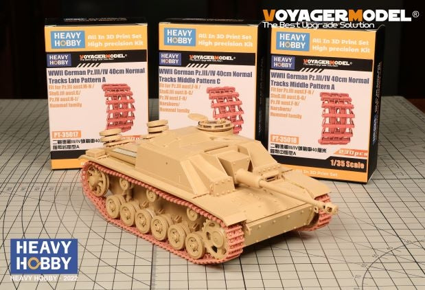Heavy Hobby PT35018 WWII German Pz.III/IV 40cm Normal Tracks Middle Pattern A 1/35 – immagine 3