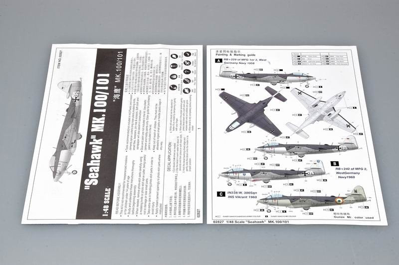 Trumpeter 02827 British Hawker Sea Hawk MK.100/101 1/48 – immagine 2