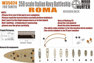 Wood Hunter W35024 Pont en bois Roma italienne pour Trumpeter 1/350