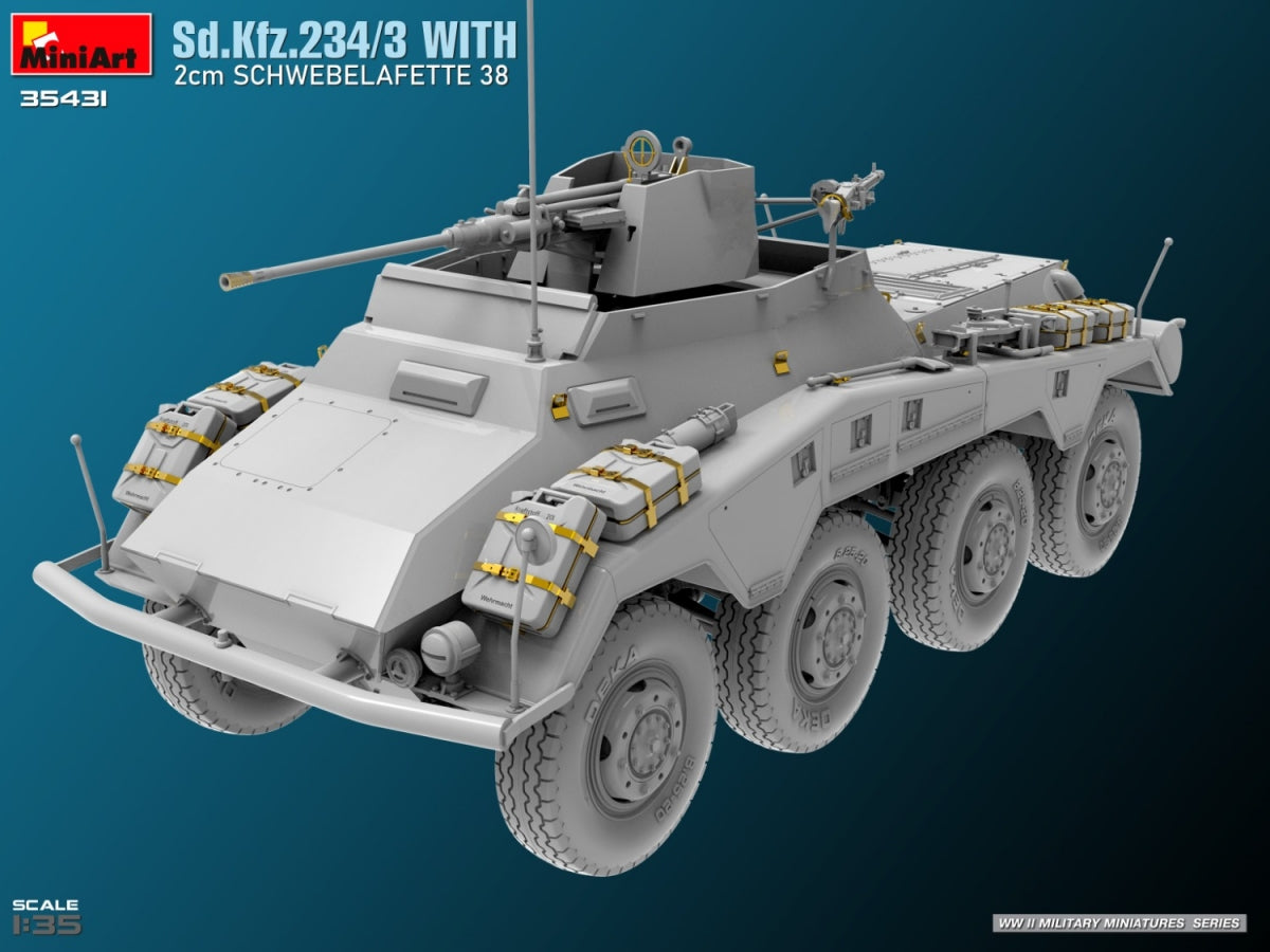 MiniArt 35431 Sd.Kfz.234/3 With 2cm Schwebelafette 38 1/35 – immagine 11