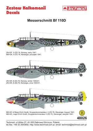 Techmod 48026 - Messerschmitt Bf 110D 1/48 – immagine 2