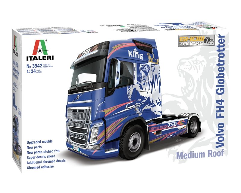 Italeri 3942 Volvo FH4 ​​​​Globetrotter toit moyen 1/24