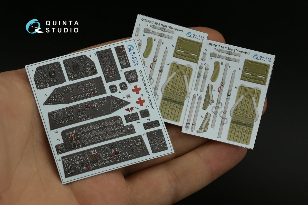 Quinta Studio QD35110 Mi-17 3D-Printed coloured Interior on decal paper (Trumpeter) 1/35 – immagine 4