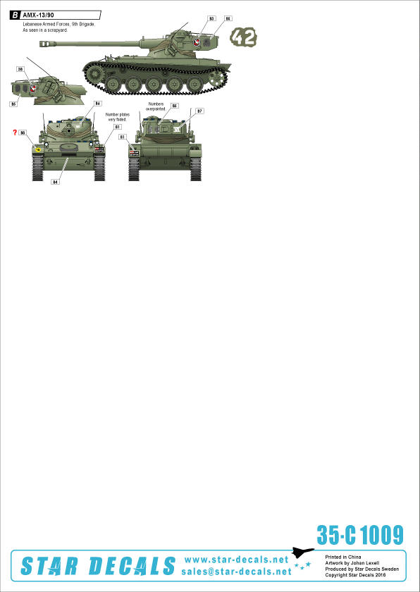 Star Decals 35-C1009 Lebanese Tanks &amp;amp; AFVs 2 1/35 – zdjęcie 2