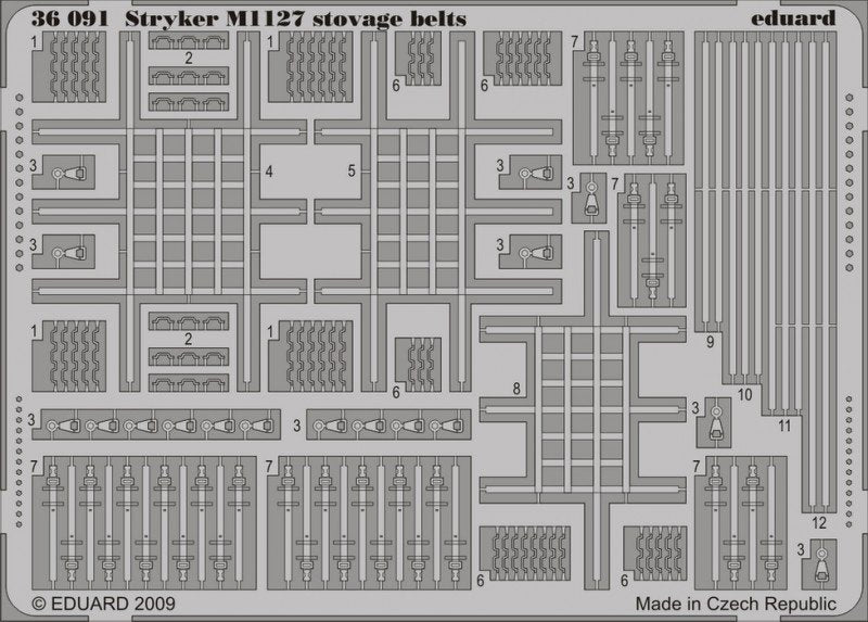 Ceintures de rangement Eduard 36091 Stryker M1127 au 1/35 Trumpeter