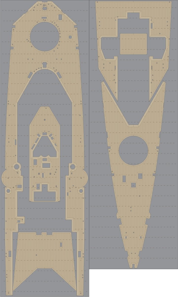 Pontos 35021WD1 HMS Repulse Wooden Deck set 1/350