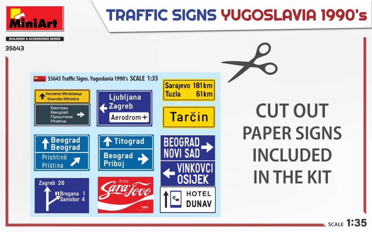 MiniArt 35643 TRAFFIC SIGNS. YUGOSLAVIA 1990’s 1/35 – Bild 4