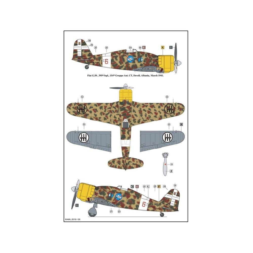 AML 72056F Fiat G.50 bis - Limited Edition 1/72 – zdjęcie 2