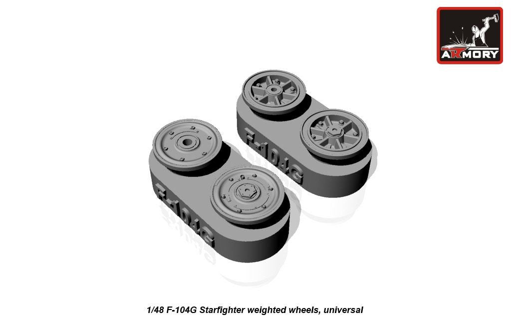 Armory Models AW48312 F-104G Starfighter wheels (w/ optional nose wheels) 1/48 – zdjęcie 4