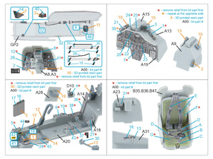 Quinta Studio QD+35153 AH-1W 3D-Printed &amp;amp; coloured Interior on decal paper (Trumpeter) (with 3D-printed resin parts) 1/35 – immagine 2