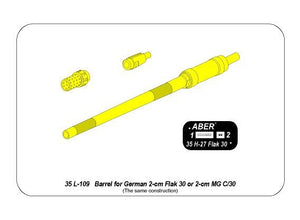 Canon de canon allemand Aber 35L-109 de 2 cm pour Flak 30 ou MG C/30 (1/35) – image 12