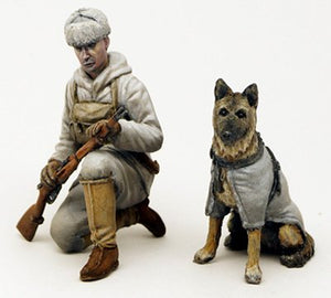 ToRo Model 35F109 Wojna Zimowa - Armia Fińska - Młody Łącznik z Psem / Winter War 1939-40 - Young messenger boy with his dog 1/35 – immagine 4