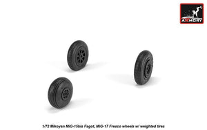 Armory Models AW72054 Mikoyan MiG-15bis Fagot (late) / MiG-17 Fresco wheels w/ weighted tires 1/72 – image 2