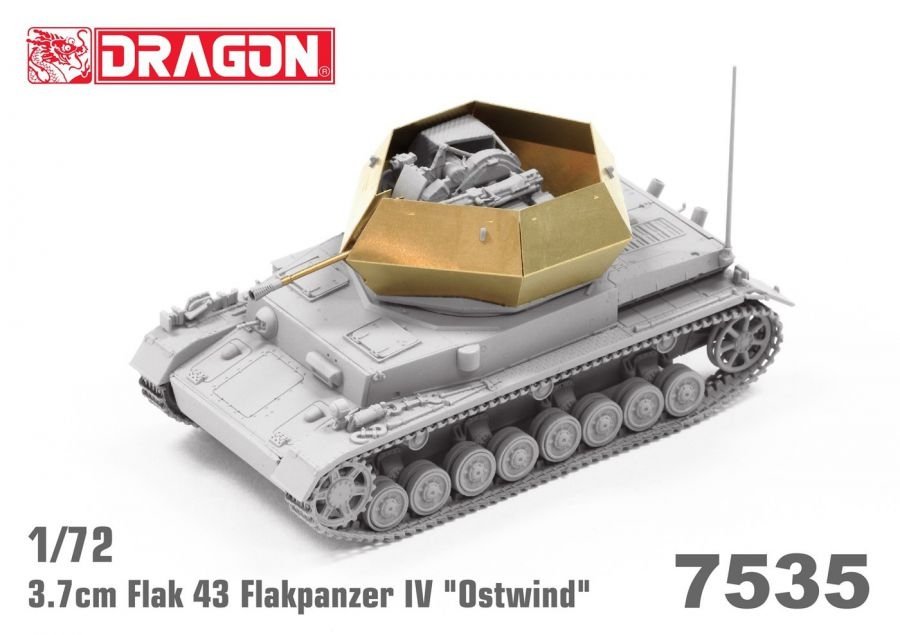 Dragon 7535 3.7cm FlaK 43 Flakpanzer IV &amp;quot;Ostwind&amp;quot; 1/72 – imagen 6