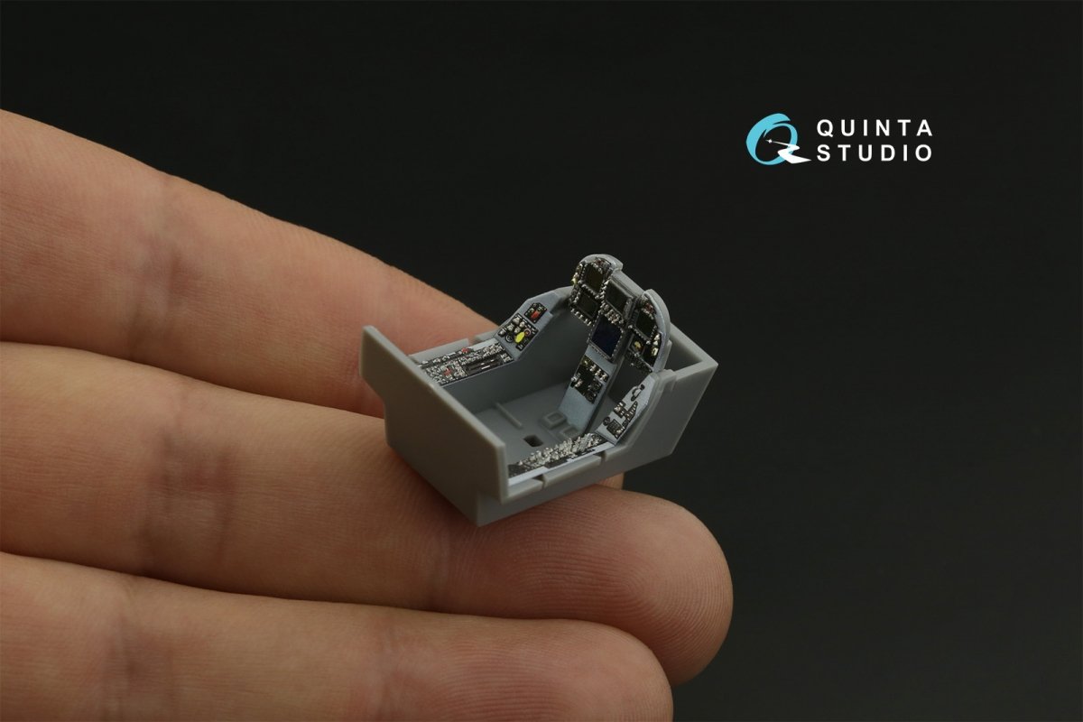 Quinta Studio QDS-48259 F/A-18E 3D-Printed &amp;amp; coloured Interior on decal paper (HobbyBoss) (small version) 1/48 – immagine 8