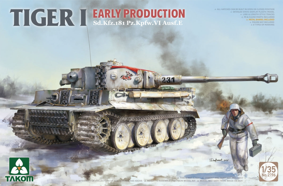 Takom 2195W Tiger I Box Early-Production Limited Edition - Early Command/Michael Wittmann + Early + 1/16 Michael Wittmann 1/35 – zdjęcie 4