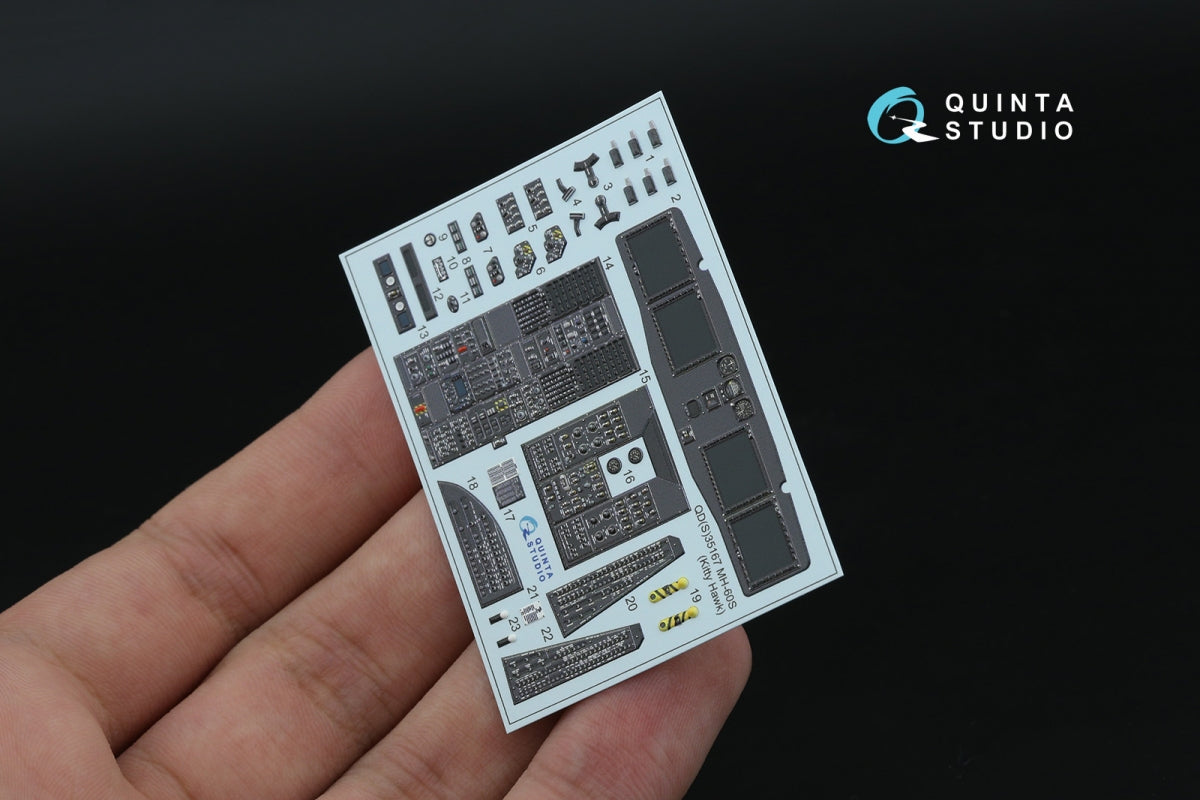 Quinta Studio QDS-35167 МН-60S Knighthawk 3D-Printed &amp; coloured Interior on decal paper (Kitty Hawk) (Small version) 1/35