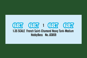 Hobby Boss 83859 French Saint Chamond Heavy Tank Medium – zdjęcie 3