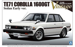 Aoshima 00874 TE71 Corrola 1600 GT Sedan early ver. 1/24
