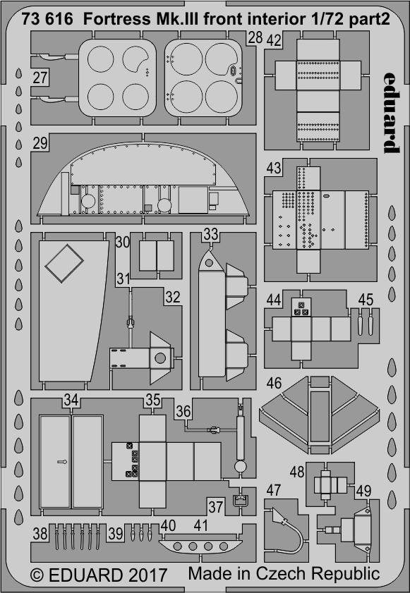 Eduard 73616 Fortress Mk. III front interior AIRFIX 1/72 – immagine 2