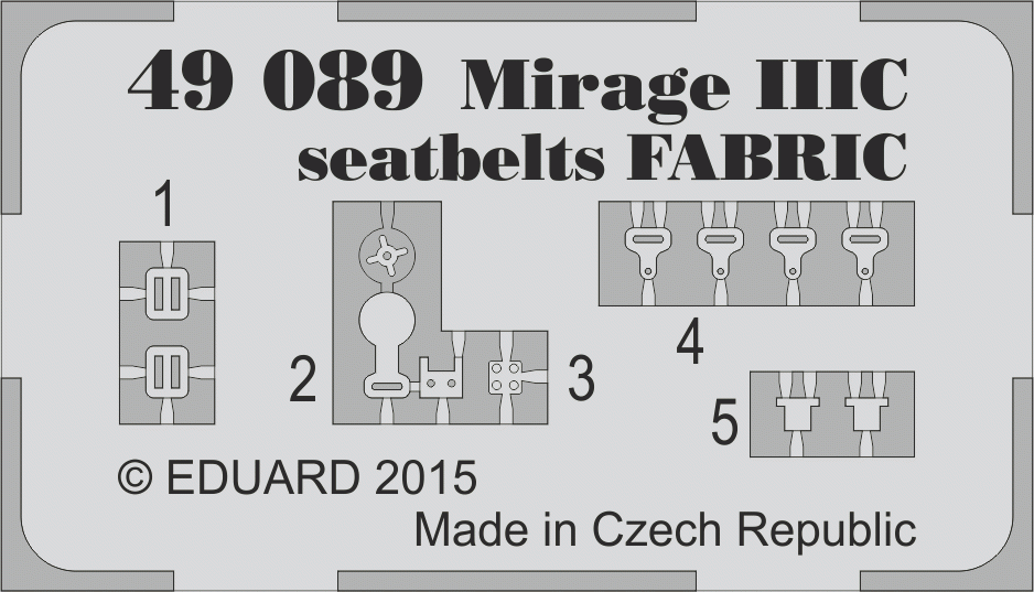 Eduard 49089 Mirage IIIC seatbelts FABRIC 1/48 EDUARD – Bild 2