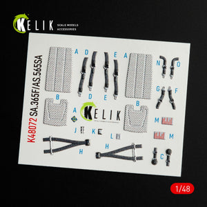 KELIK K48072 DAUPHIN II SA.365F / AS.565SA DÉCALCOMANIES 3D INTÉRIEURES POUR MAQUETTE KITTY HAWK / ZIMIMODEL AU 1/48 – image 3