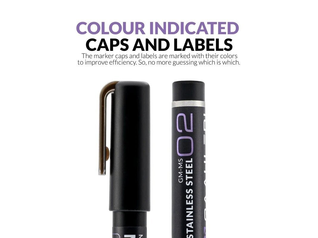 Gaahleri GM-MS02 Metallic Series Markers Stainless Steel