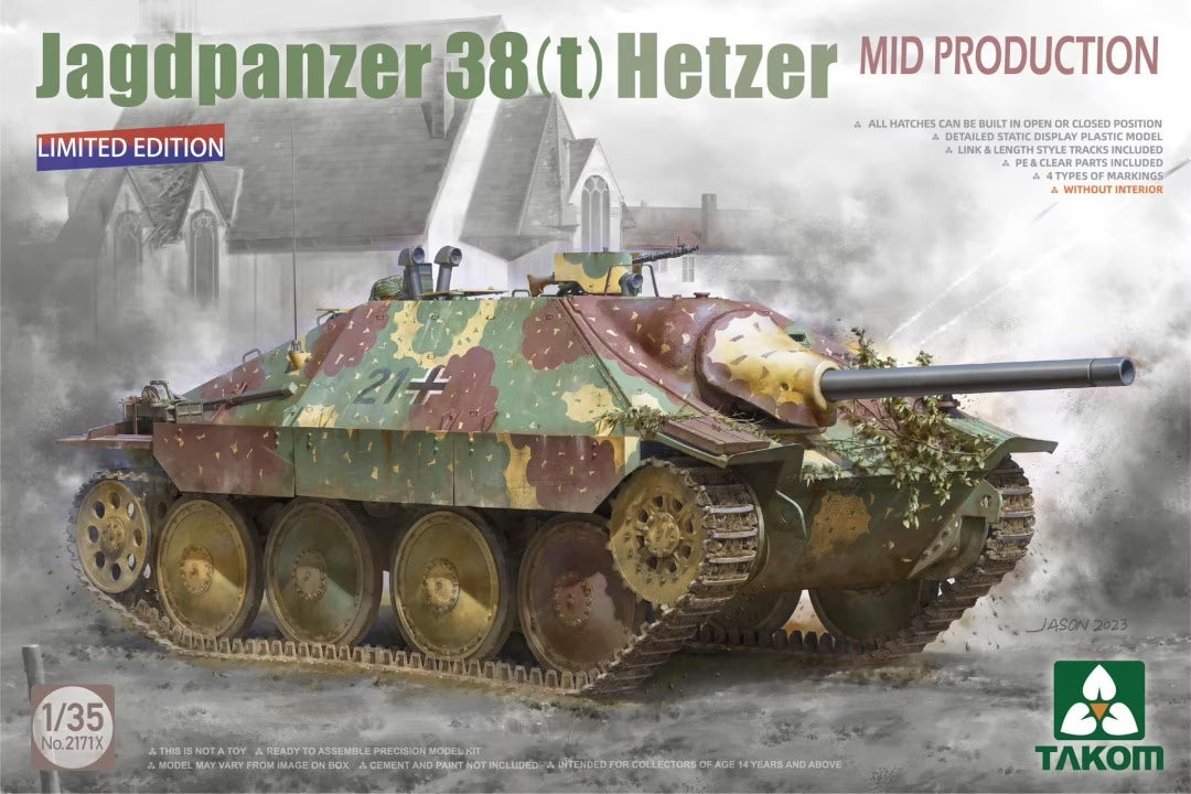 Takom 2171X Jagdpanzer 38(t) Hetzer Mid Production Édition Limitée 1/35