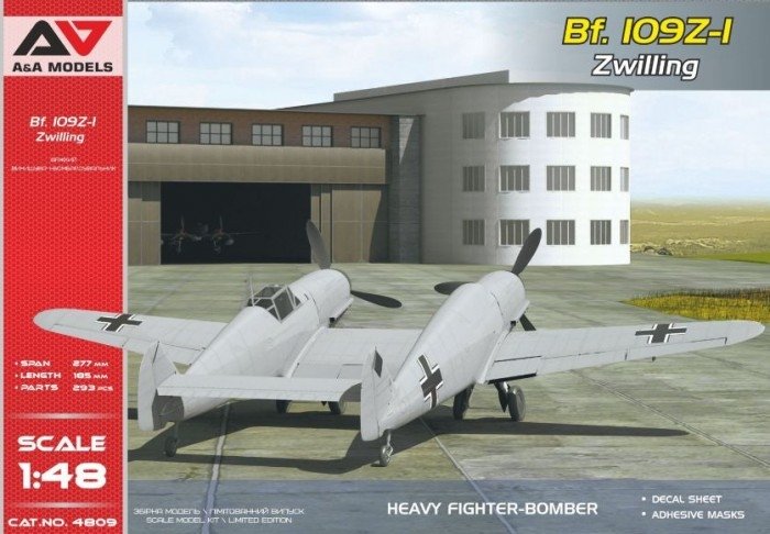 A&amp;amp;A Models 4809 Messerschmitt Bf. 109Z-1 Zwilling Heavy Fighter-Bomber 1/48