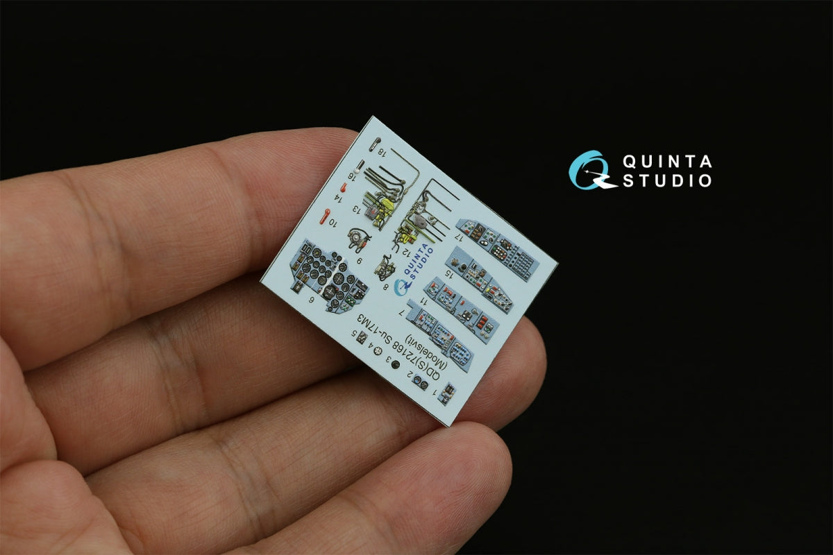 Quinta Studio QDS-72168 Su-17M3 3D-Printed coloured Interior on decal paper (Modelsvit) (small version) 1/72 – Bild 2