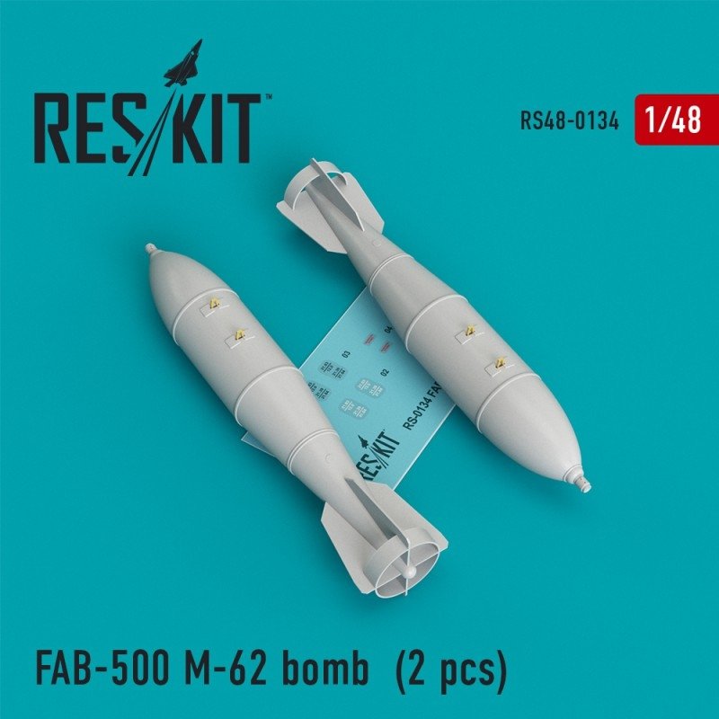 RESKIT RS48-0134 FAB-500 Bombe M-62 (2 pièces) 1/48