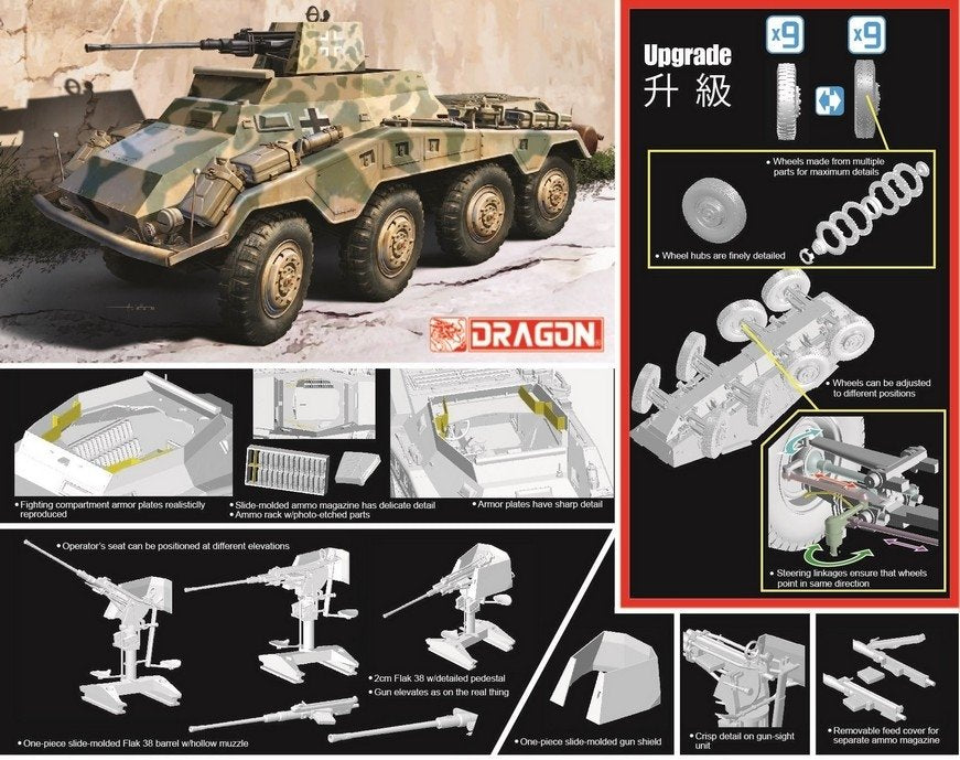 Dragon 6969 Sd.Kfz.234/3 w/2cm Schwebelafette (2cm) 1/35 – Bild 2