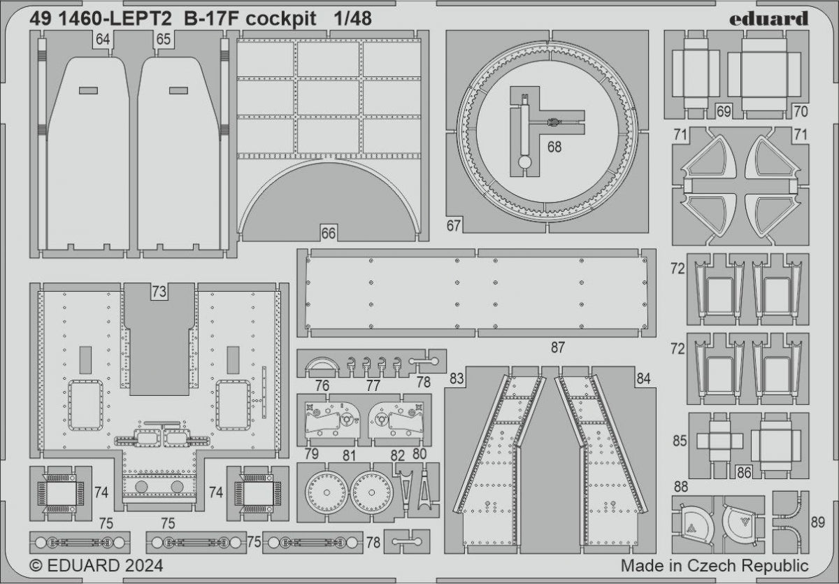 Eduard BIG49427 B-17F alternate nose (frame X) PART I EDUARD 1/48 – immagine 3