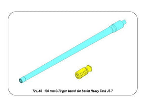Canon Aber 72L-66 de 130 mm C-70 pour char soviétique JS-7 (1/72) – image 7