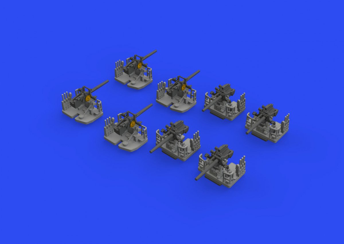 Eduard 653008 5&amp;quot;/25 caliber gun Mk.10 PRINT 1/350 – zdjęcie 3