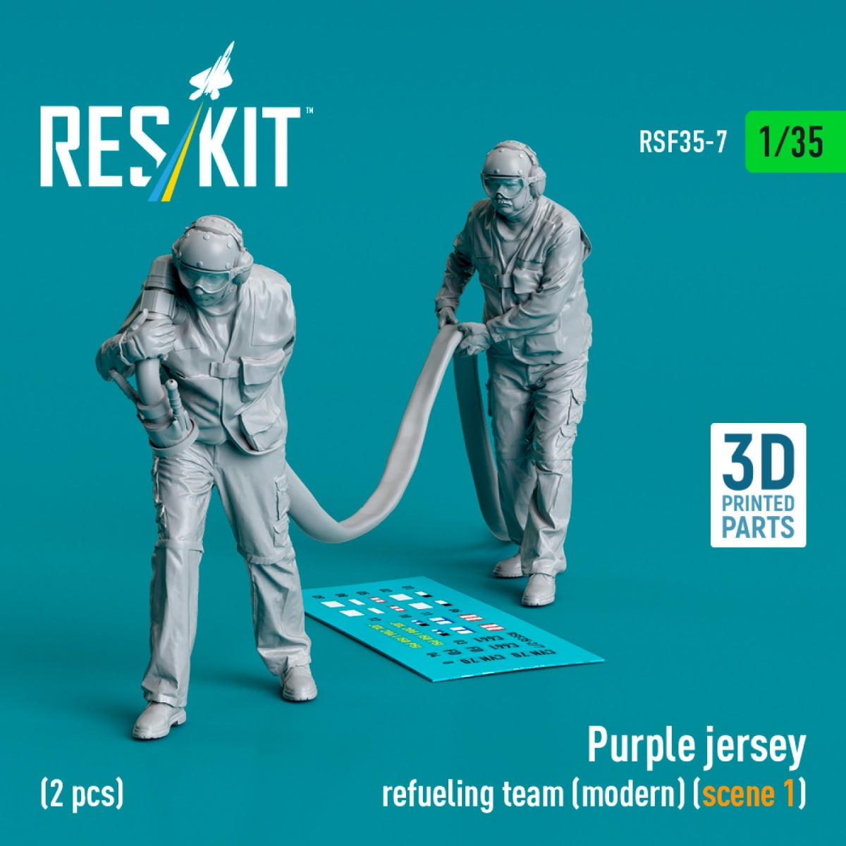 RESKIT RSF35-0007 Purple jersey refueling team (modern) (scene 1) (2 pcs) (3D Printed) 1/35