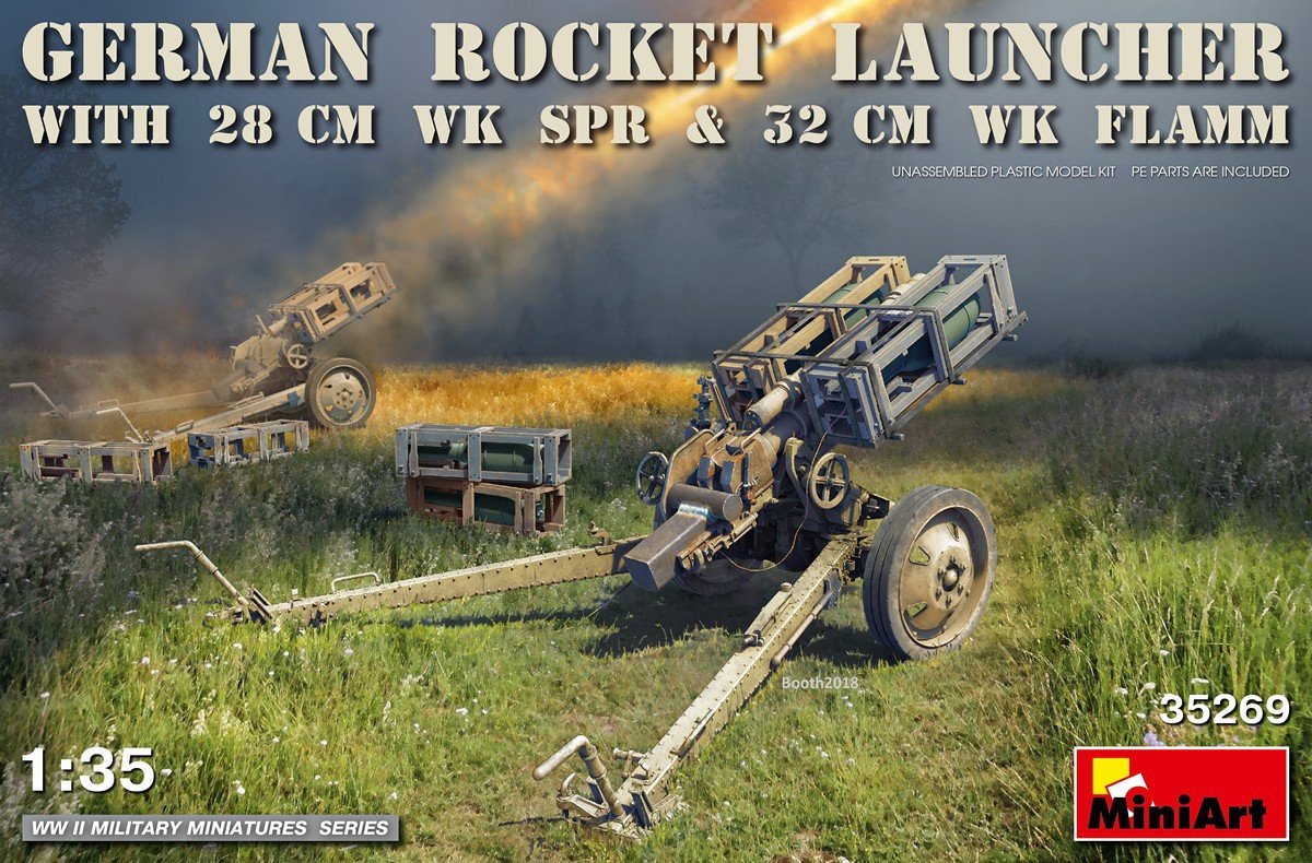 MiniArt 35269 GERMAN ROCKET LAUNCHER with 28cm WK Spr &amp; 32cm WK Flamm (1/35)