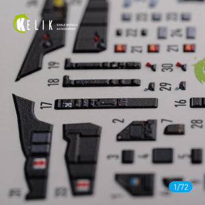 KELIK K72120 Mirage 2000D interior 3D decals forModelSvit kit 1/72 – immagine 3