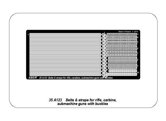 Ceintures et sangles Aber 35A123 pour fusil, carabine, pistolet mitrailleur avec boucles (1/35) – image 7