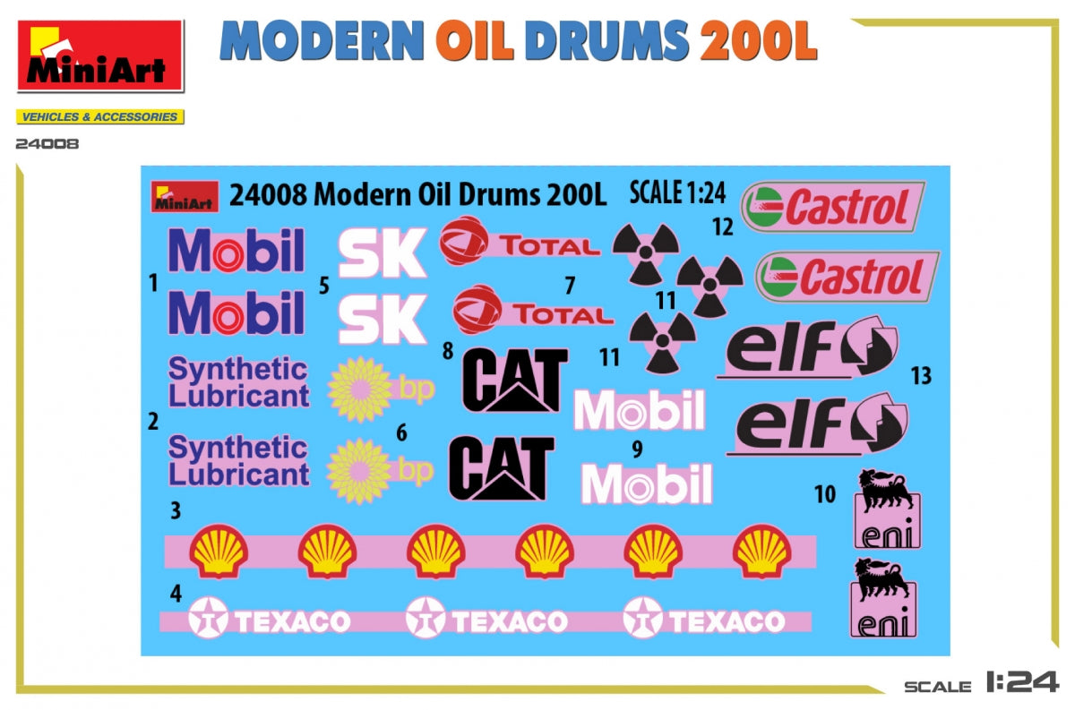 MiniArt 24008 MODERN OIL DRUMS 200L 1/24 – immagine 2