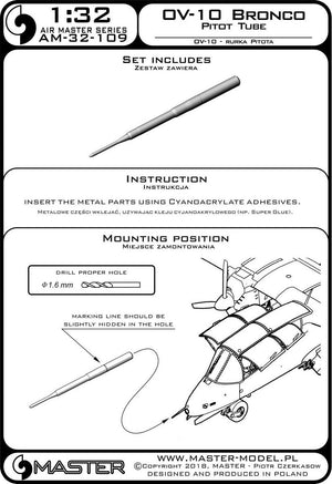 Master AM-32-109 OV-10 Bronco – Rurka Pitota 1/32 – Bild 3