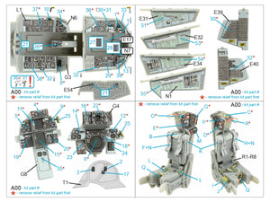 Intérieur imprimé en 3D et coloré sur papier décalcomanie Quinta Studio QD48395 F-14A (Hobby Boss) 1/48 – image 2