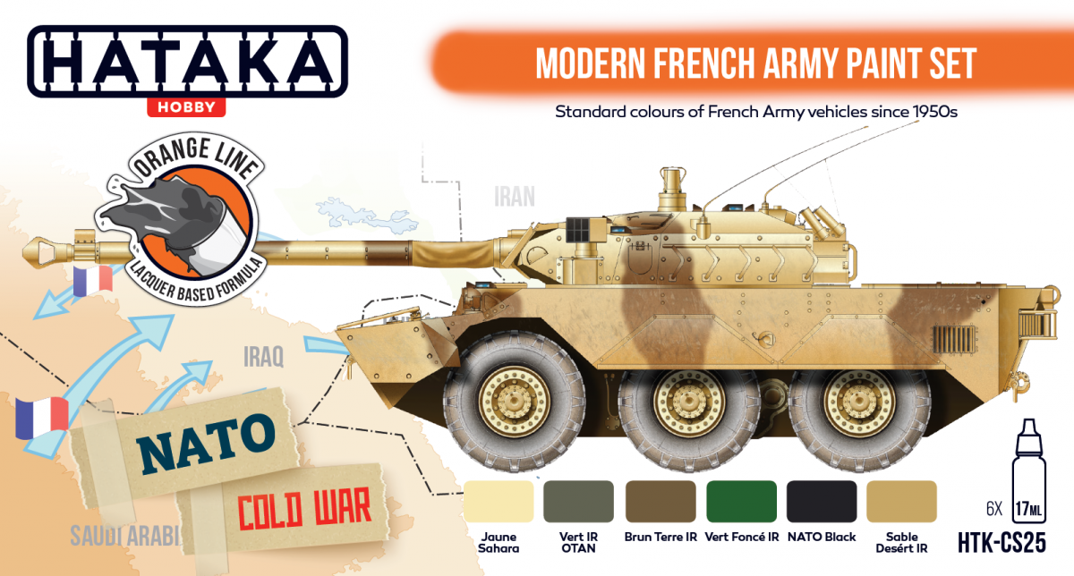 Hataka HTK-CS25 Modern French Army paint set 6x17ml – immagine 2