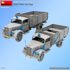 Miniart 35445 GERMAN 3t CARGO TRUCK 3,6-36S EARLY PROD. PmQ-Type 1/35 – immagine 6