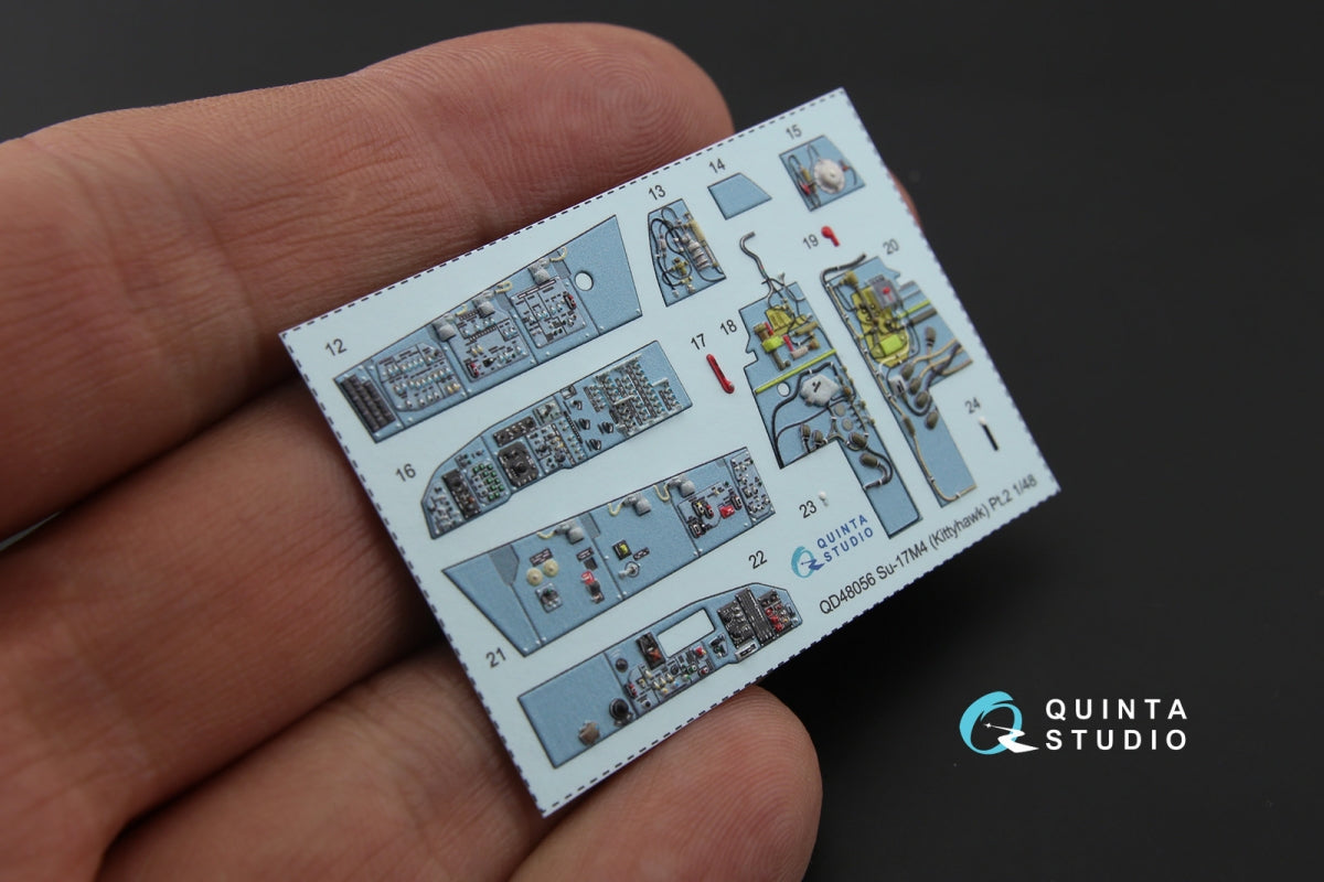 Quinta Studio QD48056 Su-17M4/22M4 3D-Printed coloured Interior on decal paper (for KittyHawk kit) 1/48 – zdjęcie 6