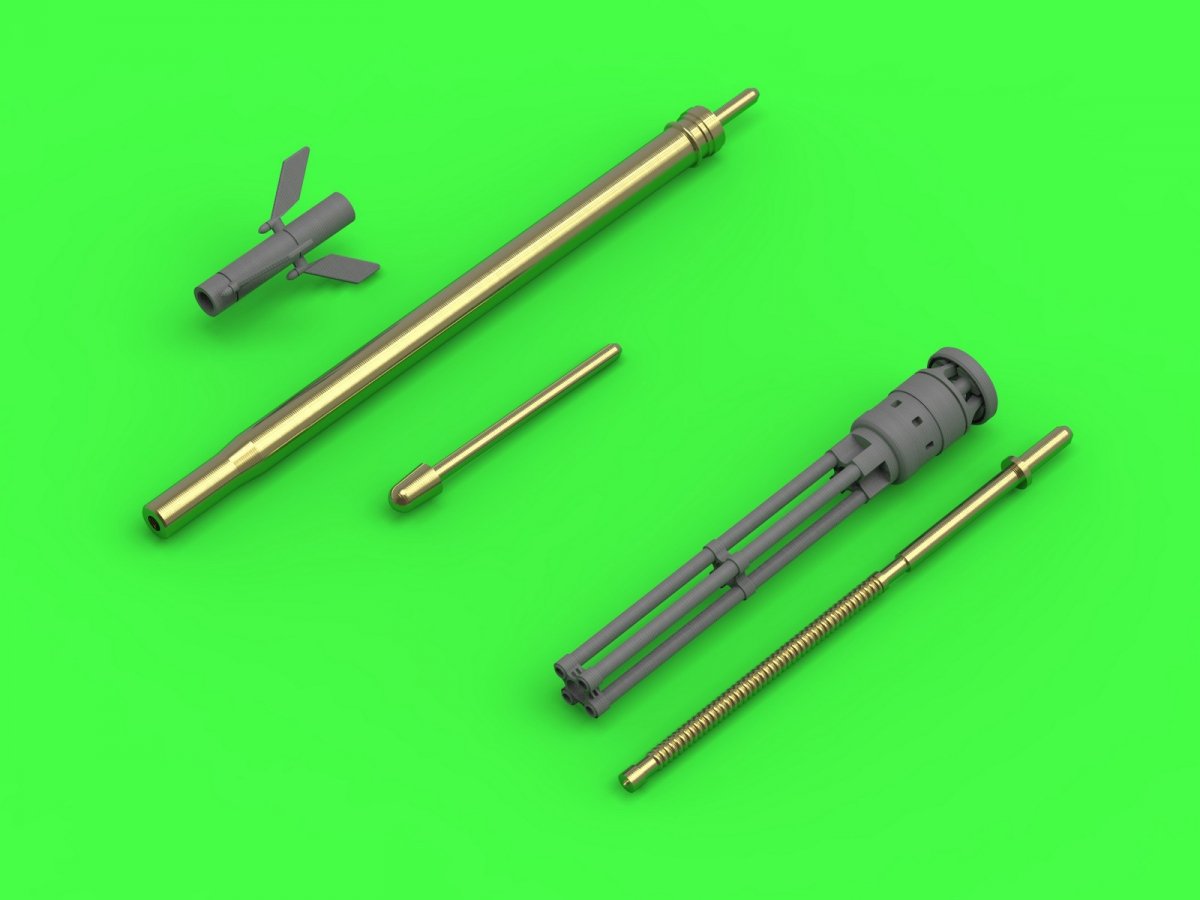 Master AM-72-110 Mi-24 (Hind D/E) - JakB-12.7 machine gun barrel and DUAS probe (metal and resin parts) 1/72 – Bild 3